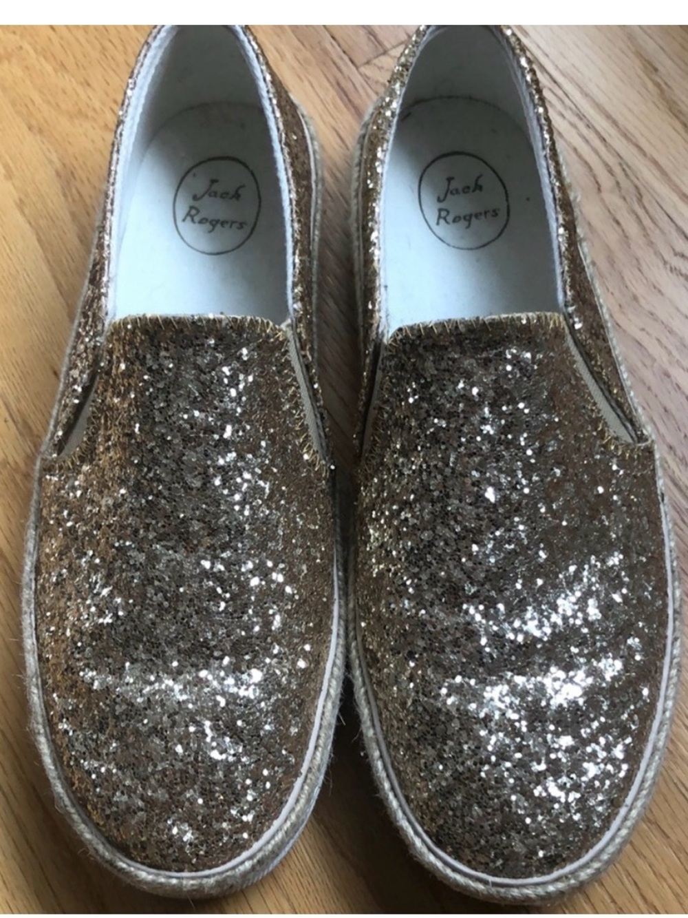 Jack Rogers Gold Glitter Tucker Slip On Sneaker
